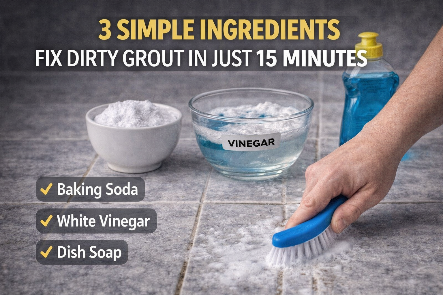 The Powerful 3-Ingredient Grout Cleaning Trick That Makes Tiles Look Like New in Minutes